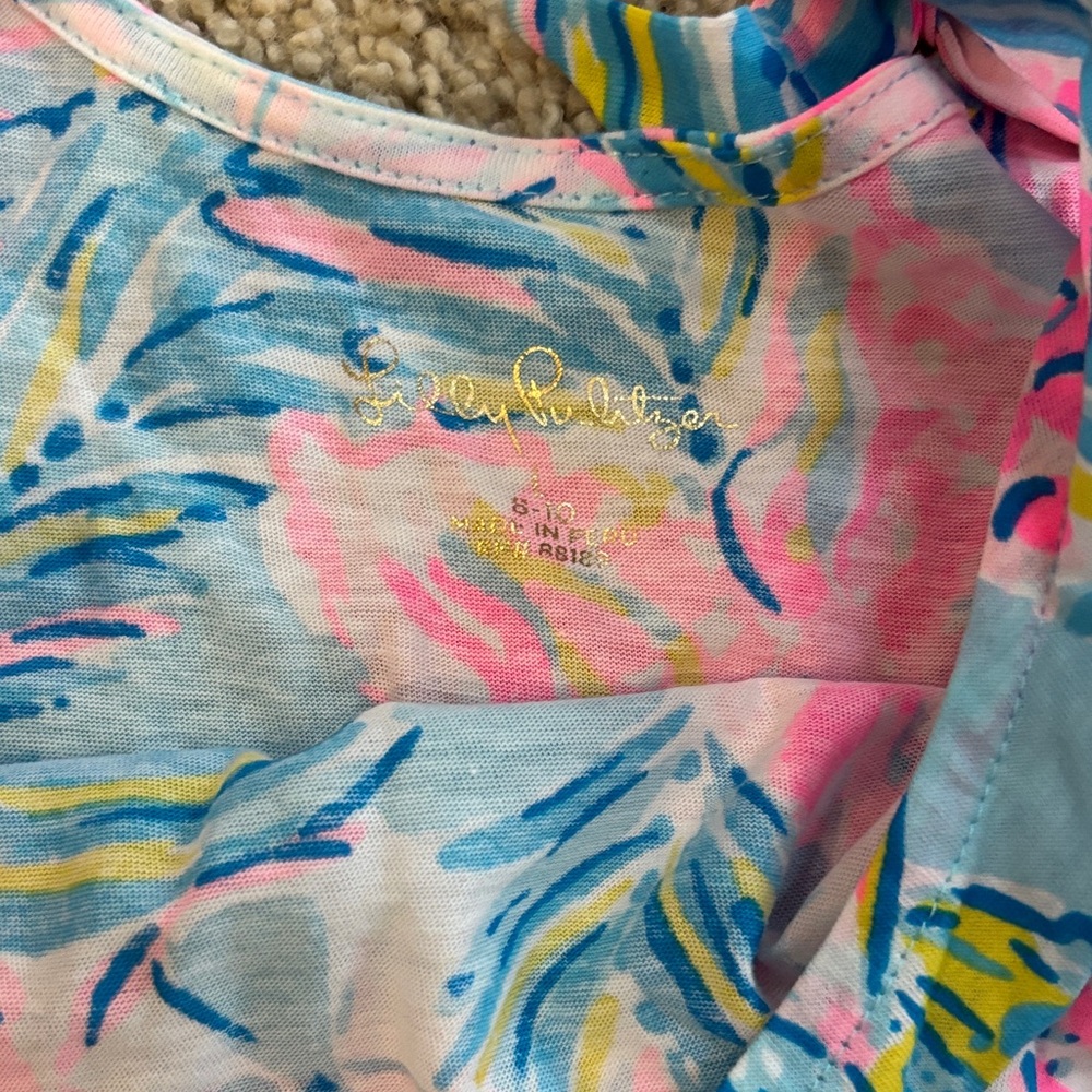 Lilly Pulitzer Pink and Blue Floral Dress/ Romper - Picture 2 of 2